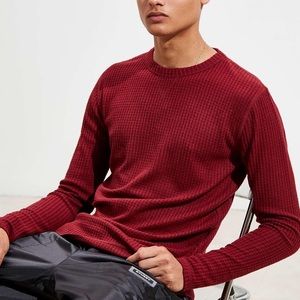 UO Burgundy Sanford Waffle Thermal
